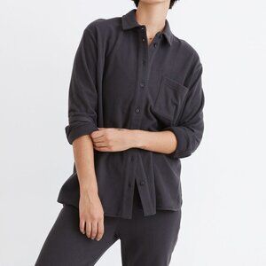 MADEWELL MWL Fleecelayer Shirt Jacket Shacket Button Down Grey Women's Small